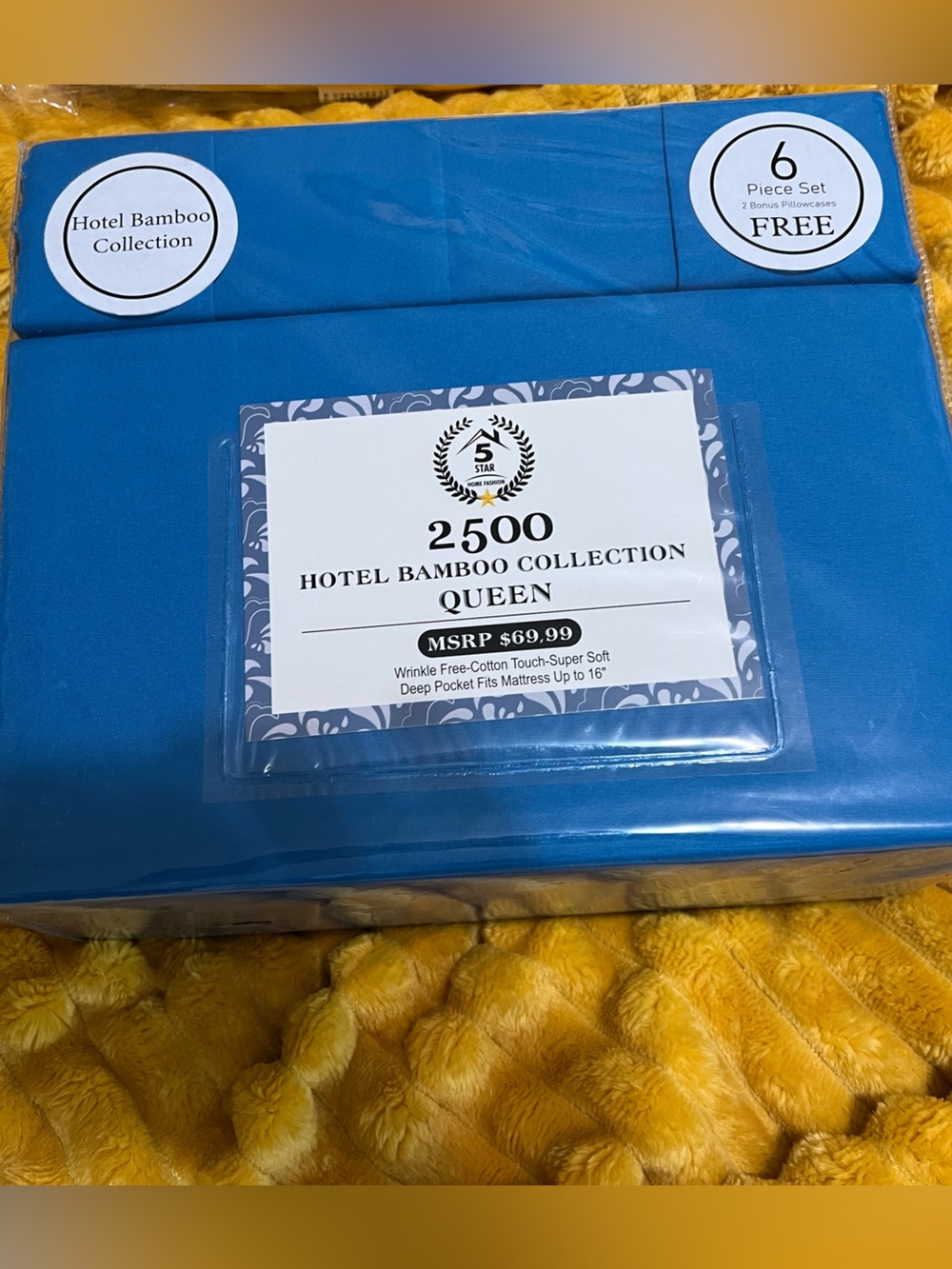 Hotel Bamboo Collection- Queen Size - Royal Blue